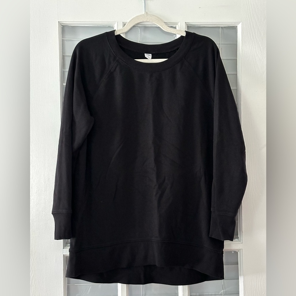 Old Navy Women’s M Black Long Sleeve Crewneck Sweatshirt | SKU 0884